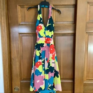 Jessica Simpson bright floral halter dress